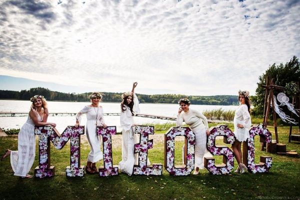 Atrakcje weselne napis love na wesele napis miłość na wesele - wieczór panieński