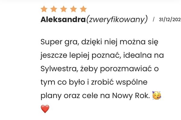 opinie - gra na sylwestra dla par