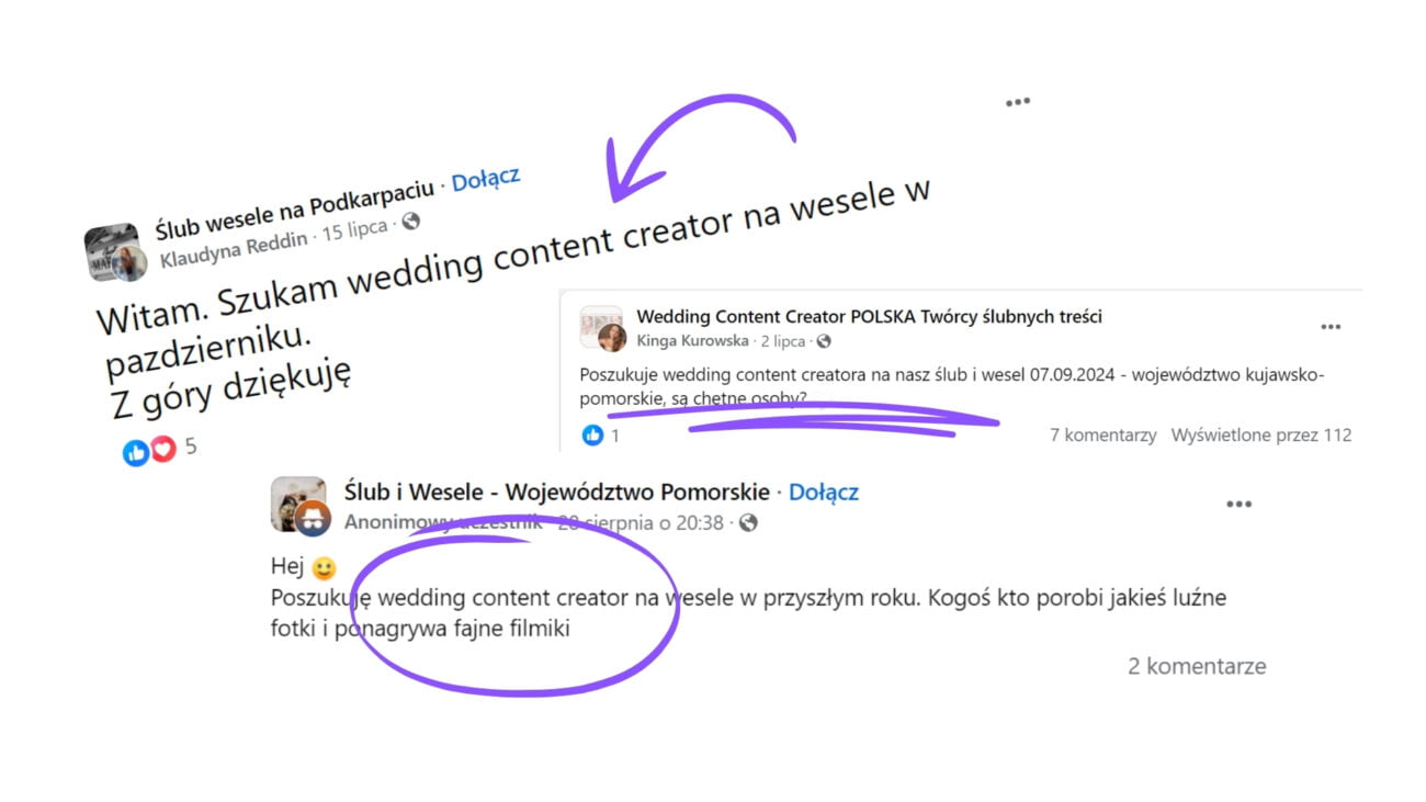 wedding content creator ślubne rolki